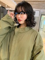 ウェーブミディアムプードルパーマボブパーマ