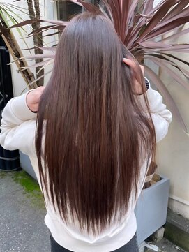 サーティーン(THIRTEEN) HUEグロスでダメージほぼ無し！艶も透明感も◎くすみブラウン♪