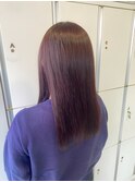 黒髪からナチュラルピンクブラウン