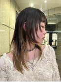 顔まわりデザインカットウルフカット姫カット