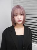 ラベンダーベージュ / レイヤーボブカット