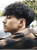 名古屋ツイストスパイラルパーマ無造作ヘア刈り上げマッシュ30代