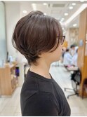 前髪なし/ショート/ショートボブ/恵比寿/パーマ