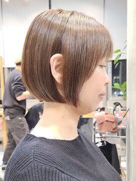 エリマ 横浜西口(elima) 大人ボブ/グレージュ/ブリーチなし/簡単スタイリング/横浜西口