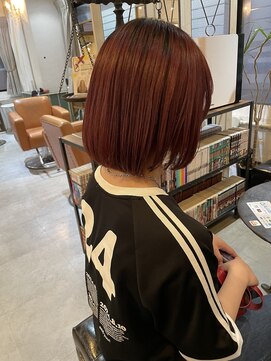 ウィ 立川(Oui) 【HIROMU】ボブ/チェリーレッド/ピンクブラウン/内巻き