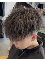 クレヨン ケース(Crayon case)&nbsp;刈り上げツイストブラウンシースルーマッシュ韓国マッシュ