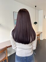 ローレンアオ(LOREN AO)&nbsp;ミルクティーブロンド/ダークブルー/デジタルパーマ/矢場町