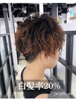 アンドグレイ 東京町屋店(and gray.)&nbsp;白髪率20%白髪を隠すよりデザインする。白髪ぼかしハイライト