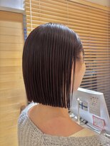 オーガニックエコ 川越(organic+eco)&nbsp;20代30代/ブリーチなし/ピンクブラウン/ミニボブ/切りっぱなし