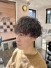 【無造作パーマ】波巻きスパイラルパーマ+メンズカット¥14000~