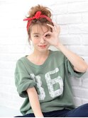 スケルトンバング×バンダナのトレンドアップ