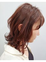 エイム ヘアメイク 横川店(eim HAIR MAKE) ソフトレイヤー×コーラルピンク