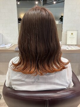 コワファーストナガサキシャンプーボーイ(COIFF1RST NAGASAKI SHAMPOO BOY) 裾カラー オレンジ