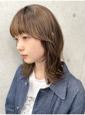 アッシュベージュ/アッシュ/ベージュ/顔まわりカット