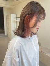 ミッシュバイアーバン(misch by urban.) イヤリングカラー/ピンクベージュ/インナーカラー 【堀 春菜】