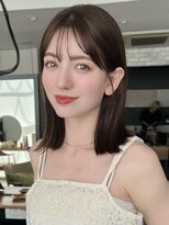 サンド ミュウ 横浜店(sand mieu) ボブディオリーブベージュ髪質改善縮毛矯正フェイスレイヤー