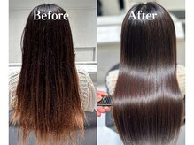 エクレア 神戸三宮(eclair.)の雰囲気（小顔カット+艶髪力ラー+TOKIOトリートメント[before/after]）