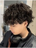 横浜西口メンズマッシュ波巻きパーマツイストパーマメンズパーマ