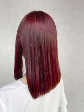 ヘアーラニッシュ 三郷中央店(hair Lanish) 艶髪カクテルカラーカシスレッド