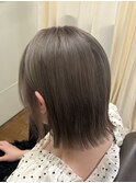 イメチェン/ホワイトブロンド/外ハネボブ/美髪/大津/瀬田
