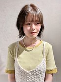 結べるボブ×ミルクティーグレージュ　ブリーチなし