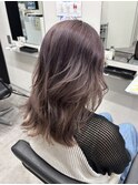 【ミディアム×ラベンダー】くびれヘア/ハイライト/鎌取/林愛華