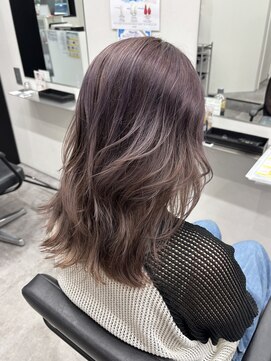 アルター(aL ter) 【ミディアム×ラベンダー】くびれヘア/ハイライト/鎌取/林愛華