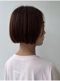 グレイヘアもピンクブラウンでおしゃれに可愛く！ボブも柔らかに