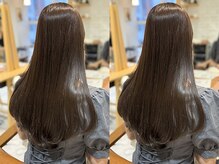 手触りなめらか、色もち長持ち。しっとりまとまるのに重さを感じない仕上がり髪質改善リッチトリートメント