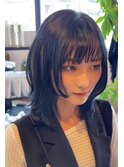透け感カラー×レイヤーカット