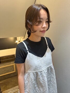 ヌー 栄(nuu) 【SHIHO】オリーブベージュと、顔まわりカット