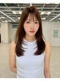 フェイスレイヤー/シースルーバング/流れる顔まわり