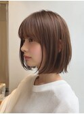 イメチェン/ピンクベージュ/アンブレラカラー/前髪/摂津本山