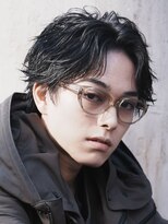 フィフス 大分(fifth)&nbsp;大分シャドウパーマメンズカットラウンドマッシュセンターパート