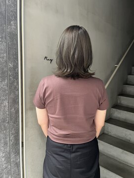 レイキョウト(Ray Kyoto) 外ハネボブ レイヤーボブ マットグレージュ マットベージュ