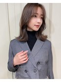 大人上品なくびれレイヤーミディグレーベージュ