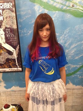 バルテイン(Hair Valtein) アッシュブラウンインナーピンクレッド