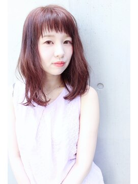 ディー(dee) dee ショートバング×ピンクパープル