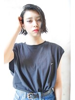 ブーケ(BOUQUET)&nbsp;前下がりボブ　重めスタイル大人かわいい黒髪