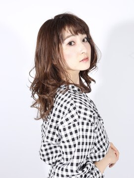 デイジー インデックスヘア 大島店(DAISY index hair) アッシュブラウン×大人かわいい×ネイビーカラー×セミディ