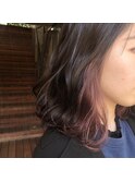 tomoヘア＊似合わせケアブリーチデザインカラー　耳掛けパープル