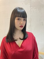 バトヘアー 渋谷本店(bat hair)&nbsp;【bathair渋谷/三輪】モテオン眉うる艶アッシュ