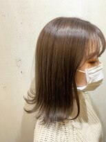 リッカヘアー(Ricca hair) 小顔大人可愛い外ハネショコラブラウンミディアム20代30代40代