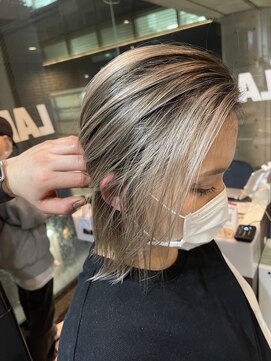 ラフ(LAFF) #黒髪#ボブルフ#ネビージュ#小顔#ワンレン