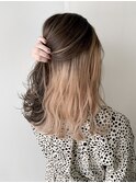 インナーカラーベージュホワイト_くびれヘアビタミンカラー_127