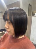 【高野】イメチェン/フルバング/似合わせカット/レッドブラウン