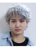 【Special OSAKA】メンズホワイトハイライトスパイキーショート