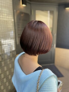 エマ 五島町店(EMMA) ピンクブラウン×丸みショート