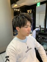 アイズ 海老名(AIZU)&nbsp;アップバングショート　ハイライトカラー　メッシュ　メンズ