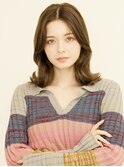 黒髪/グレーベージュ/レイヤーロング/前髪パーマ[新宿駅]